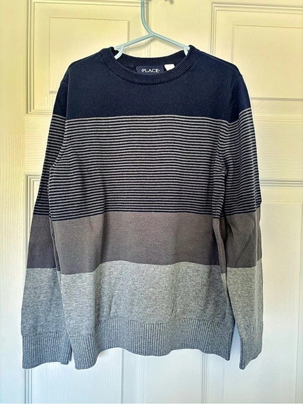 The Children's Place Boys Lightweight Striped Sweater 7/8